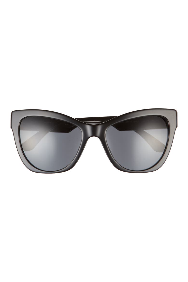56mm Cat Eye Sunglasses, Main, color, DARK GREY