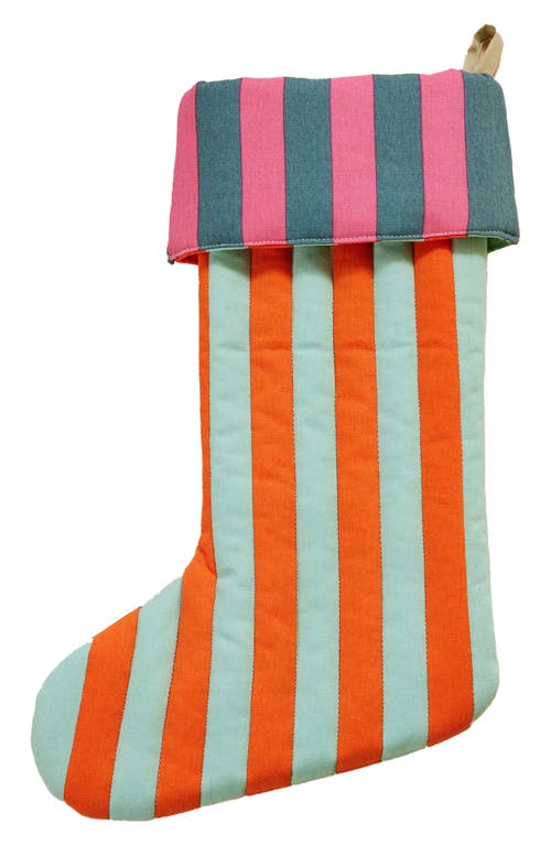 Dusen Dusen Stripe Holiday Stocking in Ginger 