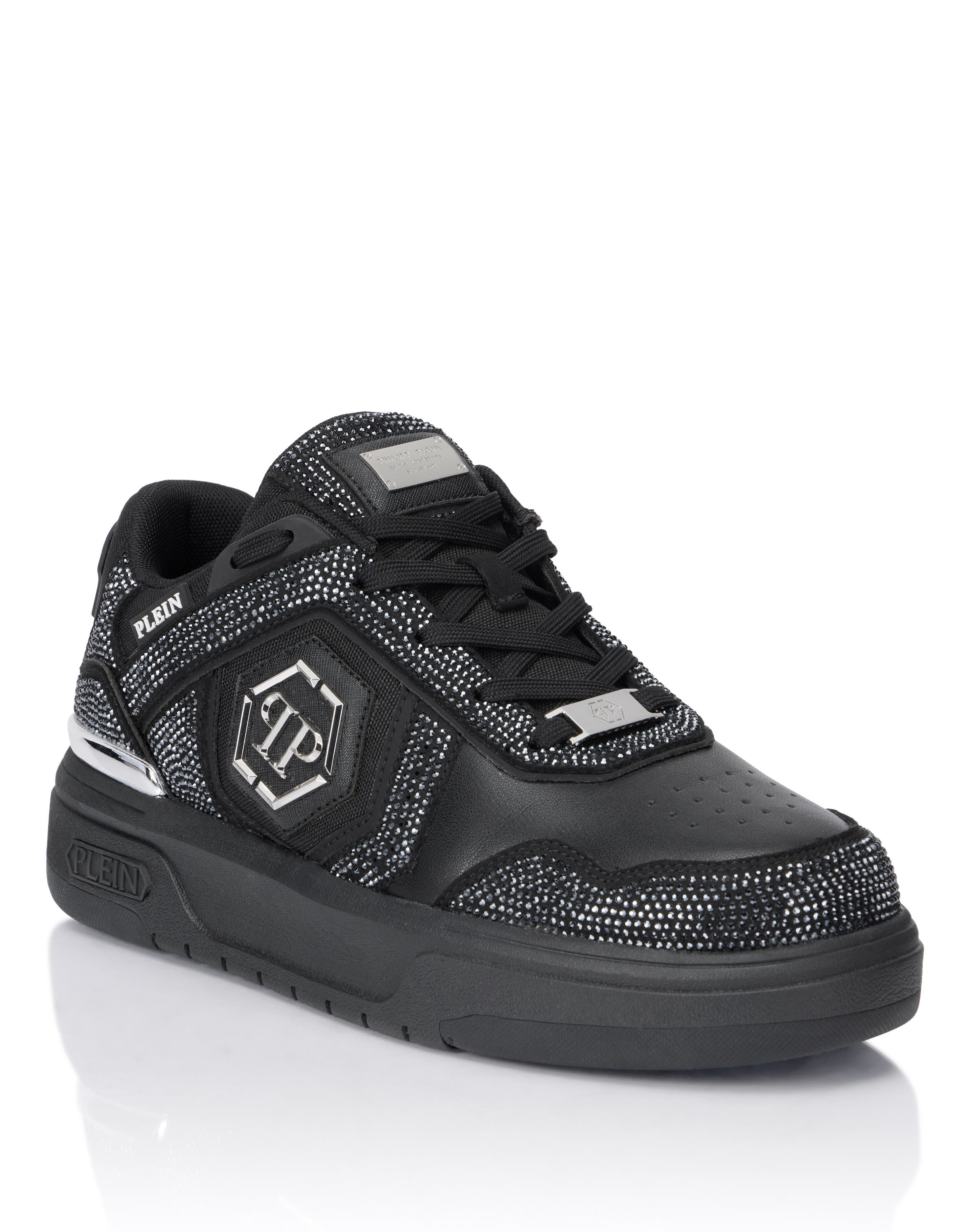 Low-Top Sneakers Sk8R Strass Unisex, Main, color, black/black