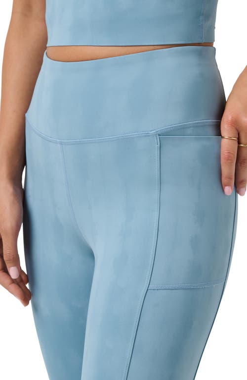 Travismathew Moveknit Bonded Pocket Leggings In Smoke Blue Multi