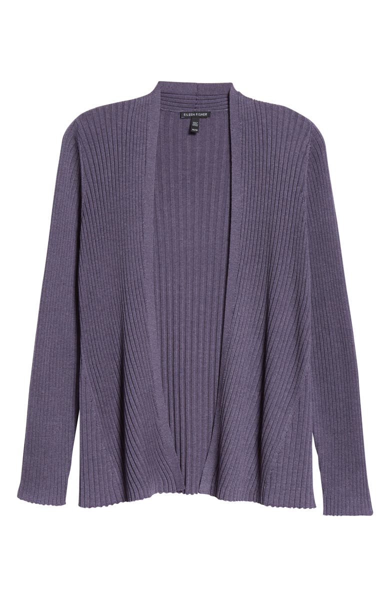 Eileen Fisher Ribbed Cardigan, Alternate, color, 