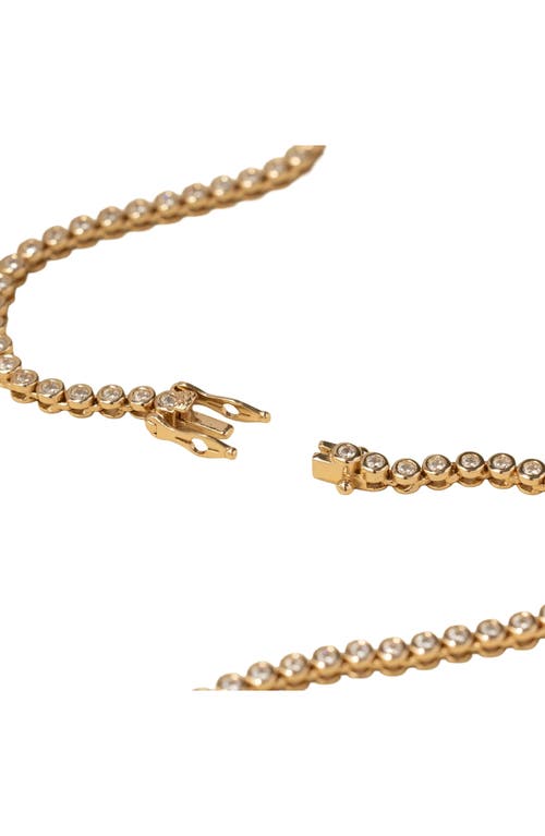 Made By Mary Poppy Cubic Zirconia Tennis Bracelet In Gold