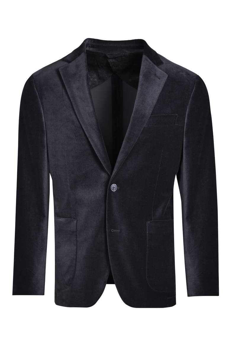 Velvet Sport Coat, Alternate, color, GREY