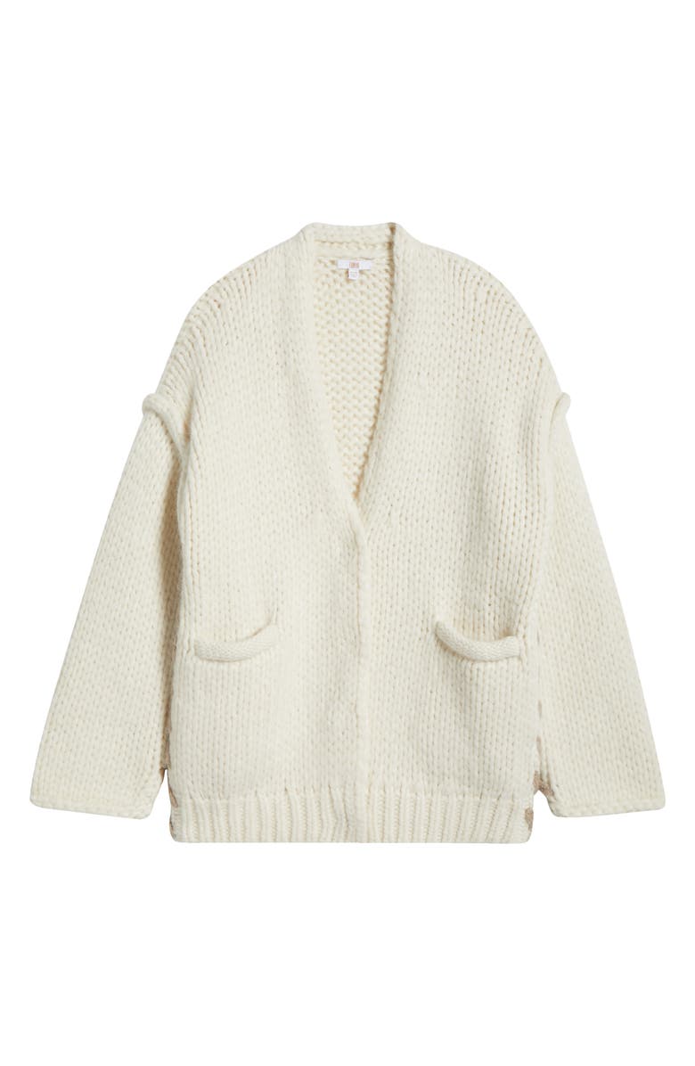 Lunya Lofty Wool Blend Whipstitch Cardigan, Main, color,