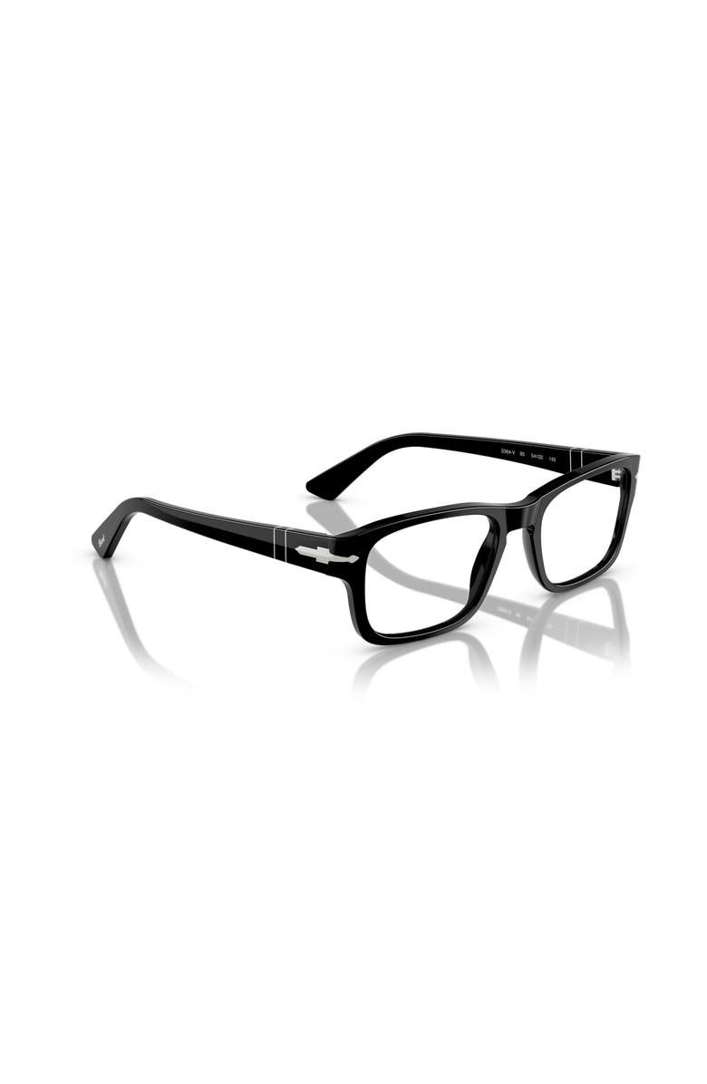 Persol 56mm Rectangle optical glasses, Alternate, color, Black