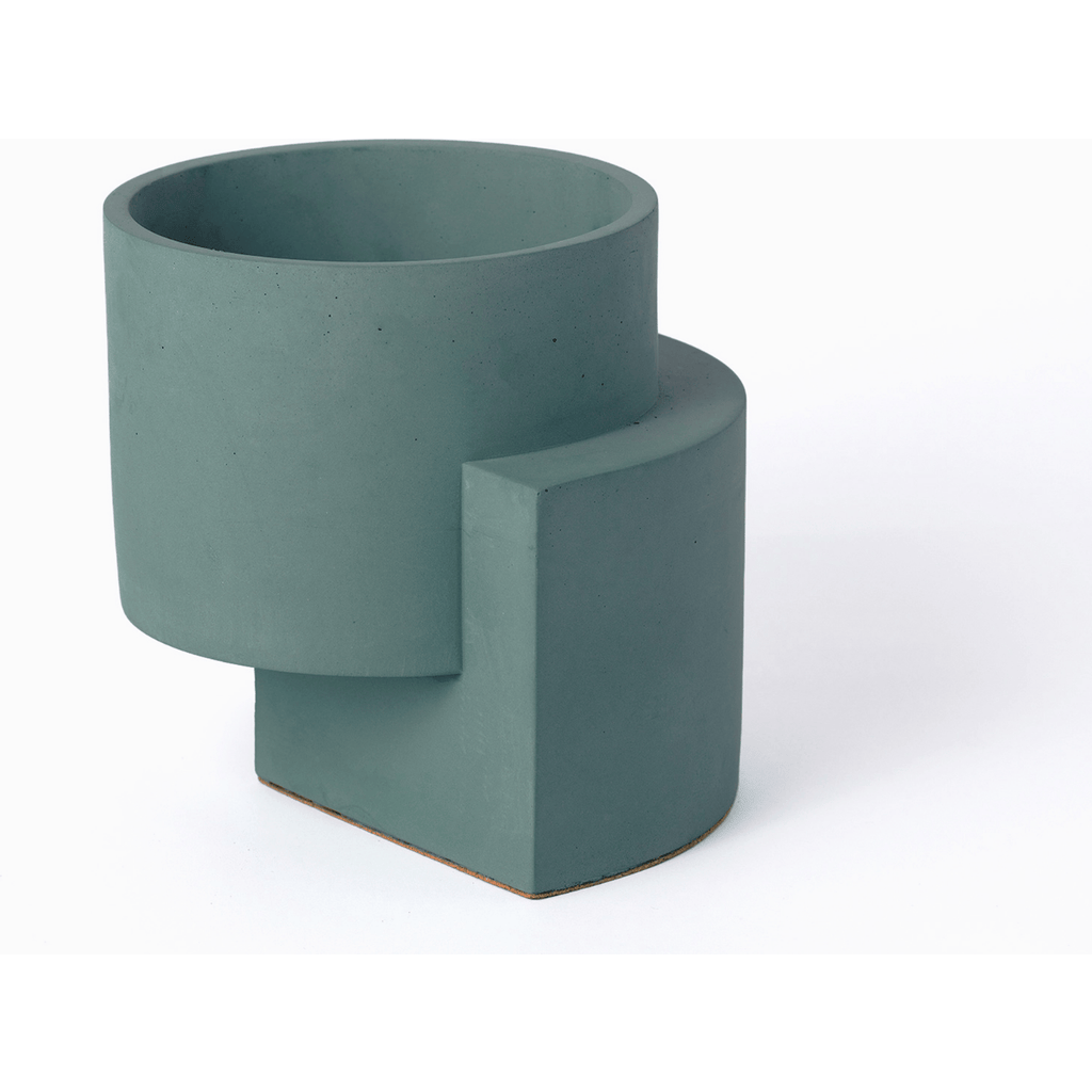 Tortuga Forma Platform Planter Concrete In Green