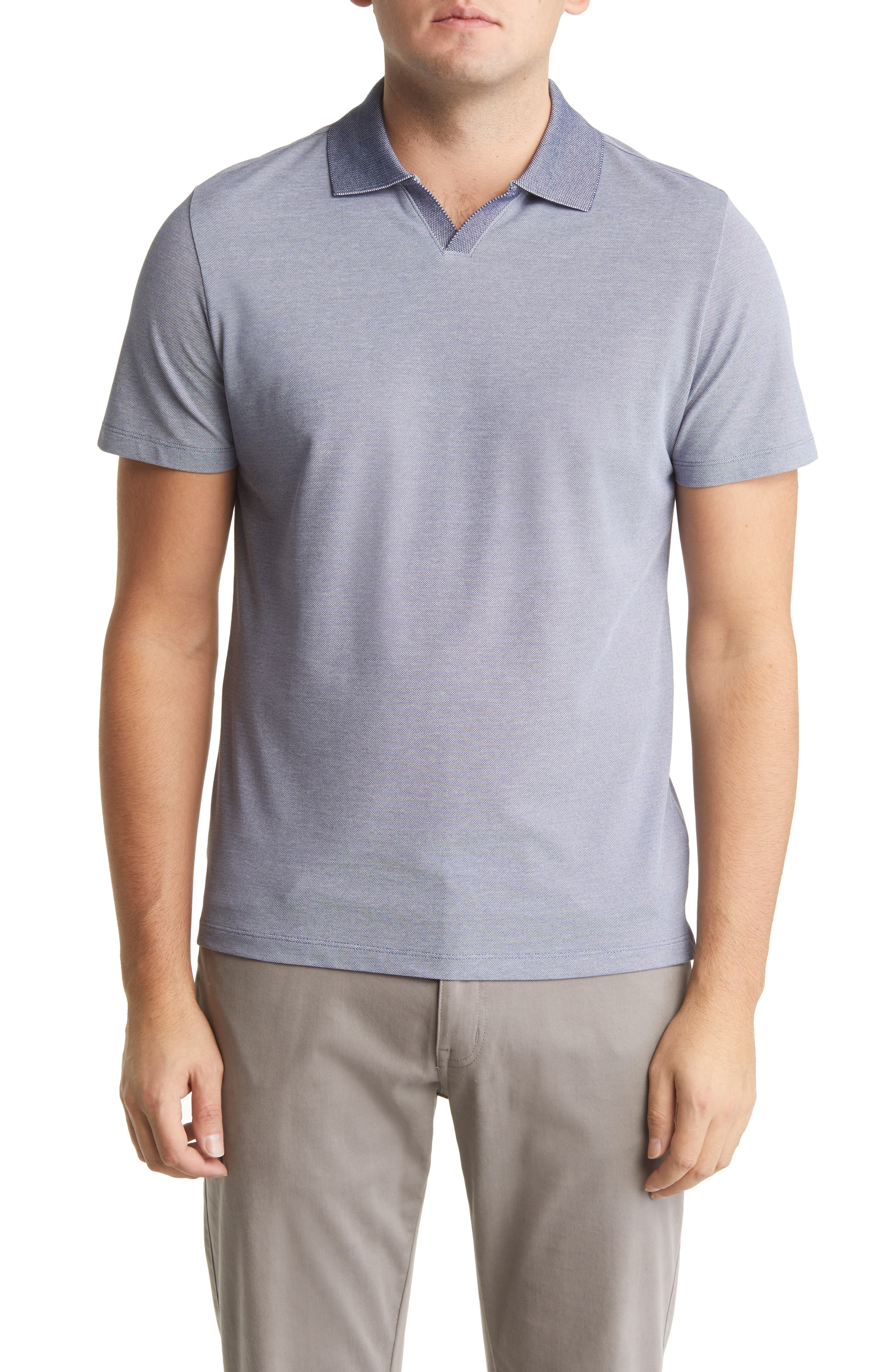 Robert Barakett Farnsworth Short Sleeve V-Neck Piqué Polo