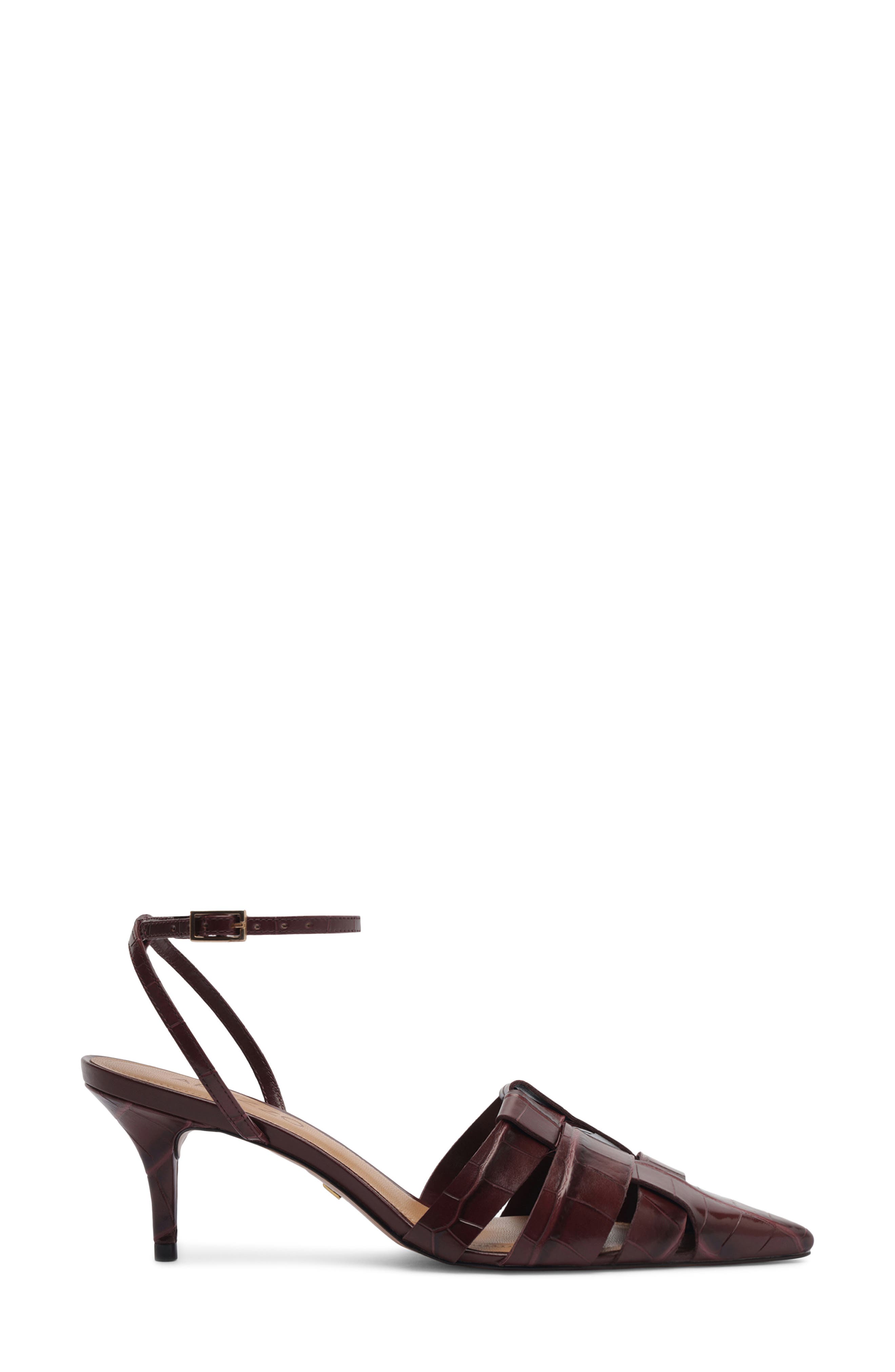 Marissa Ankle Strap Pointed Toe Pump, Alternate, color, FRESH RUBY