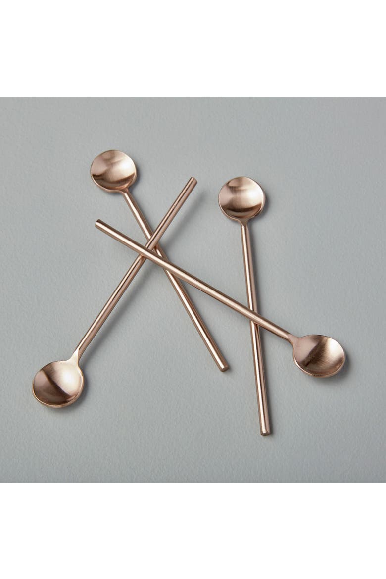 Thin Spoons - Set of 4, Alternate, color, Rose