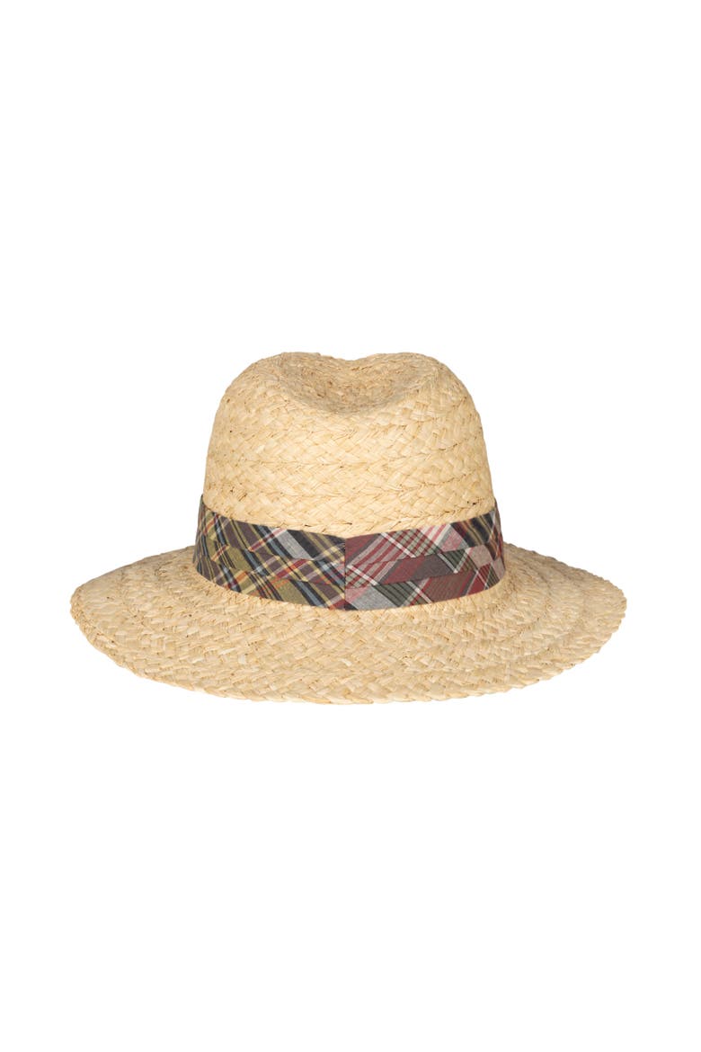 Madras Band Hat, Alternate, color, Natural/Multi