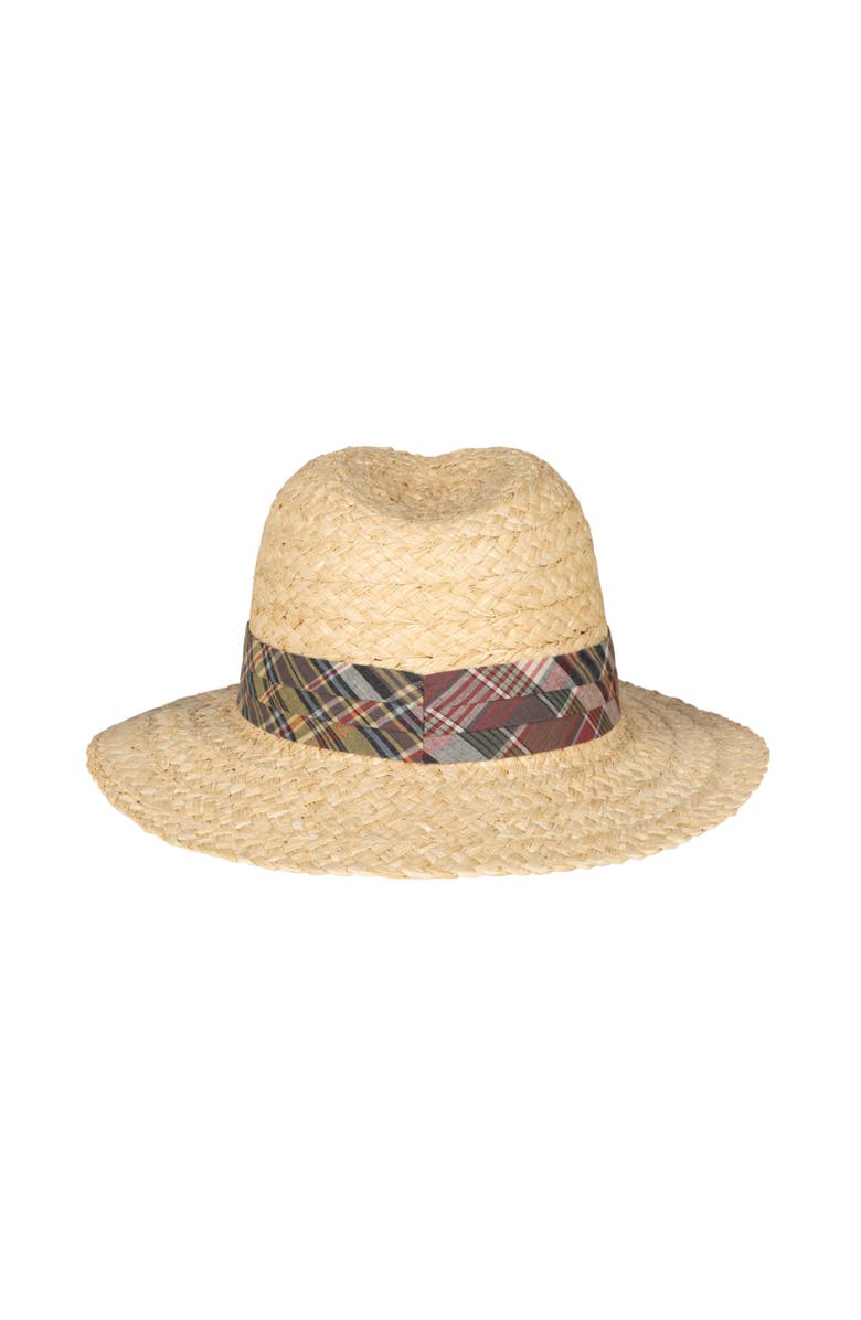 Polo Ralph Lauren Madras Band Hat, Alternate, color, Natural/Multi