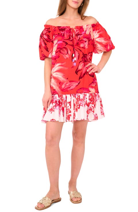 Floral Off the Shoulder Minidress