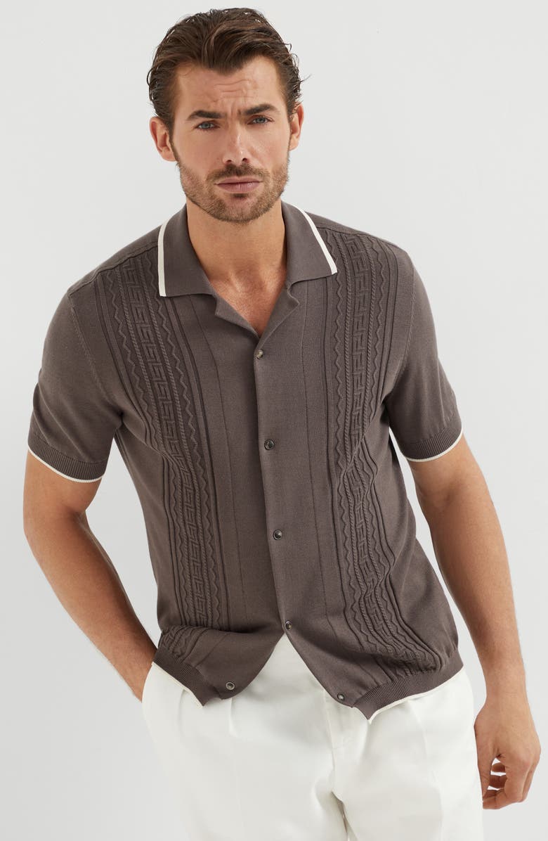 Brunello Cucinelli Short sleeve shirt, Alternate, color, 