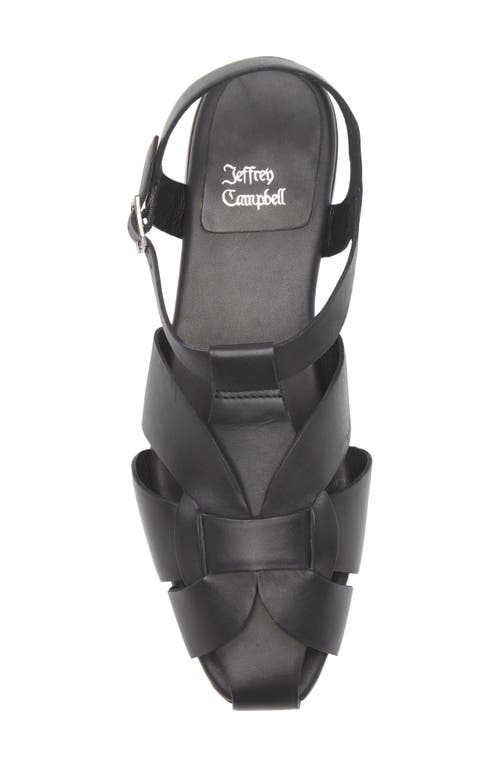 Jeffrey Campbell Reverie Fisherman Sandal In Black