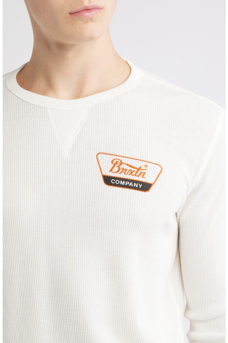Linwood Long Sleeve Thermal Cotton Graphic T-Shirt, Alternate, color, CREAM/ RUST/ WASHED BLACK
