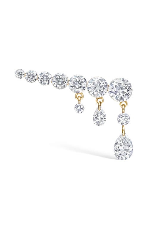 Maria Tash Diamond Crescendo Single Bar Stud Earring In Gold