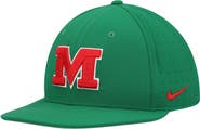 Nike Men's Nike Green Ole Miss Rebels Aero True Baseball Performance Fitted Hat