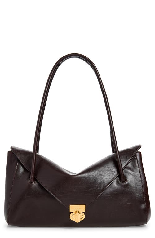 Marni Leather East/West Shoulder Bag in Metal Brown at Nordstrom