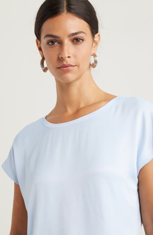 Nordstrom Dolman Sleeve Satin T-shirt In Blue Skyway