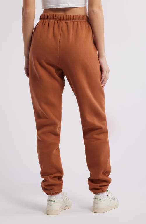 The Mayfair Group Me Day Fleece Graphic Joggers In Brown