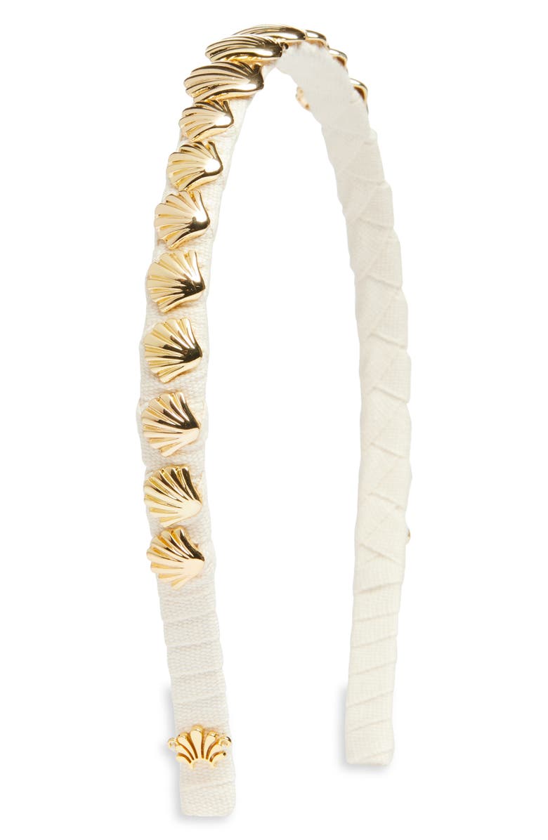 Lele Sadoughi Strand Slim Seashell Headband, Main, color,