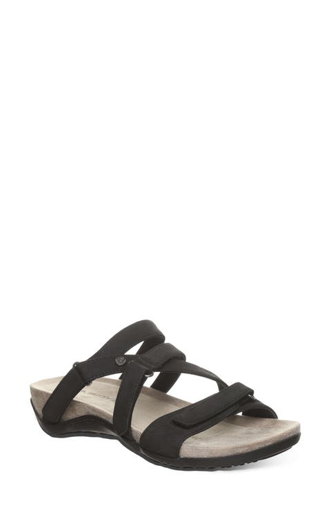 <p>Acacia Faux Leather Slide Sandal (Women)</p>