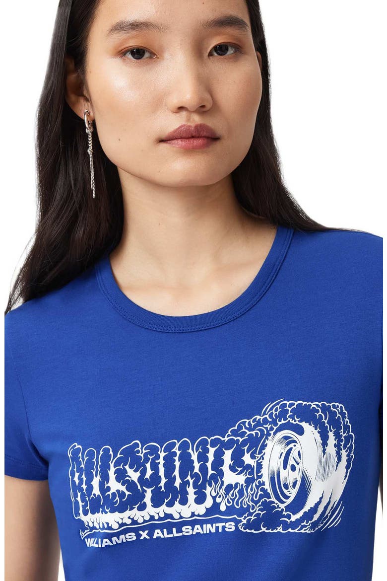 Stevie Graphic Print Burnout T-Shirt, Alternate, color, WILLIAMS BLUE