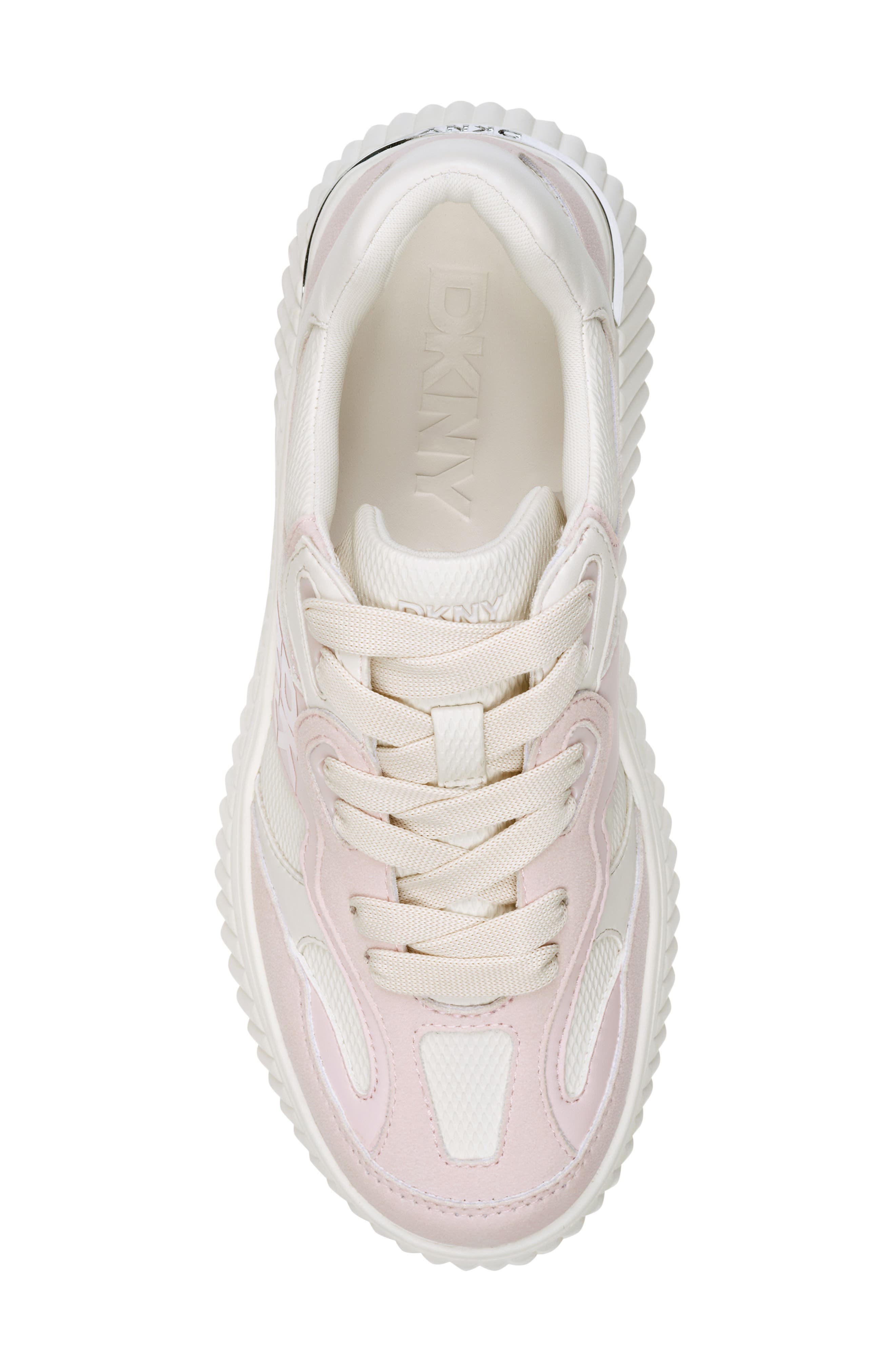 DKNY Lachele Platform Sneaker, Alternate, color, Soft White/ Light Pink