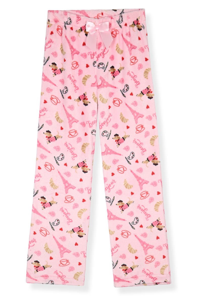 Kids' 2-Pack Fleece Pajama Pants & Socks Set, Alternate, color, PINK