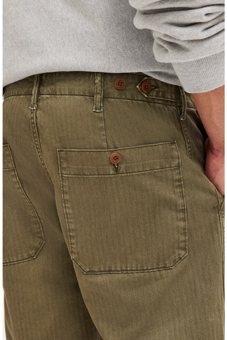 Herringbone Fatigue Pants, Alternate, color, FADED IVY