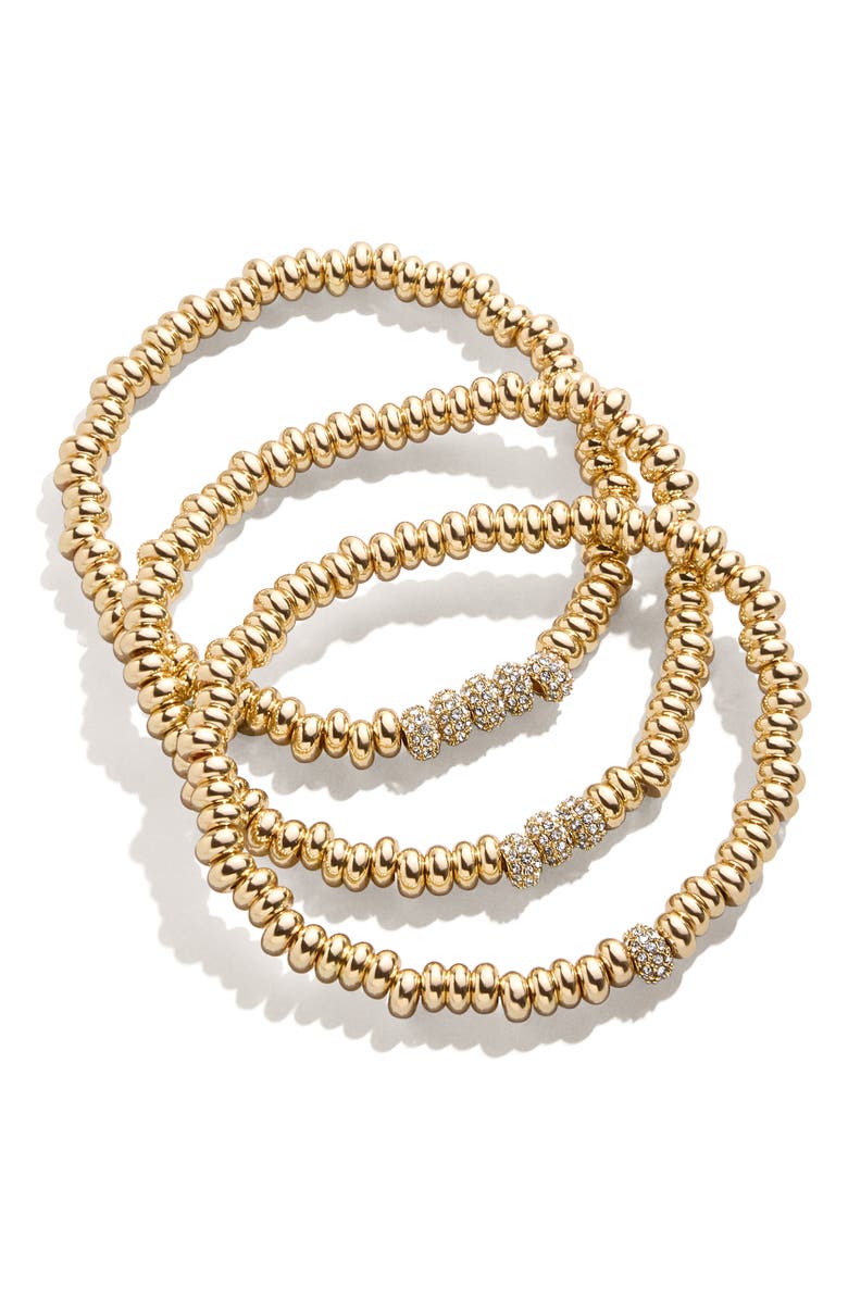 BaubleBar Aria Pisa Set of 3 Bracelets, Main, color, Gold