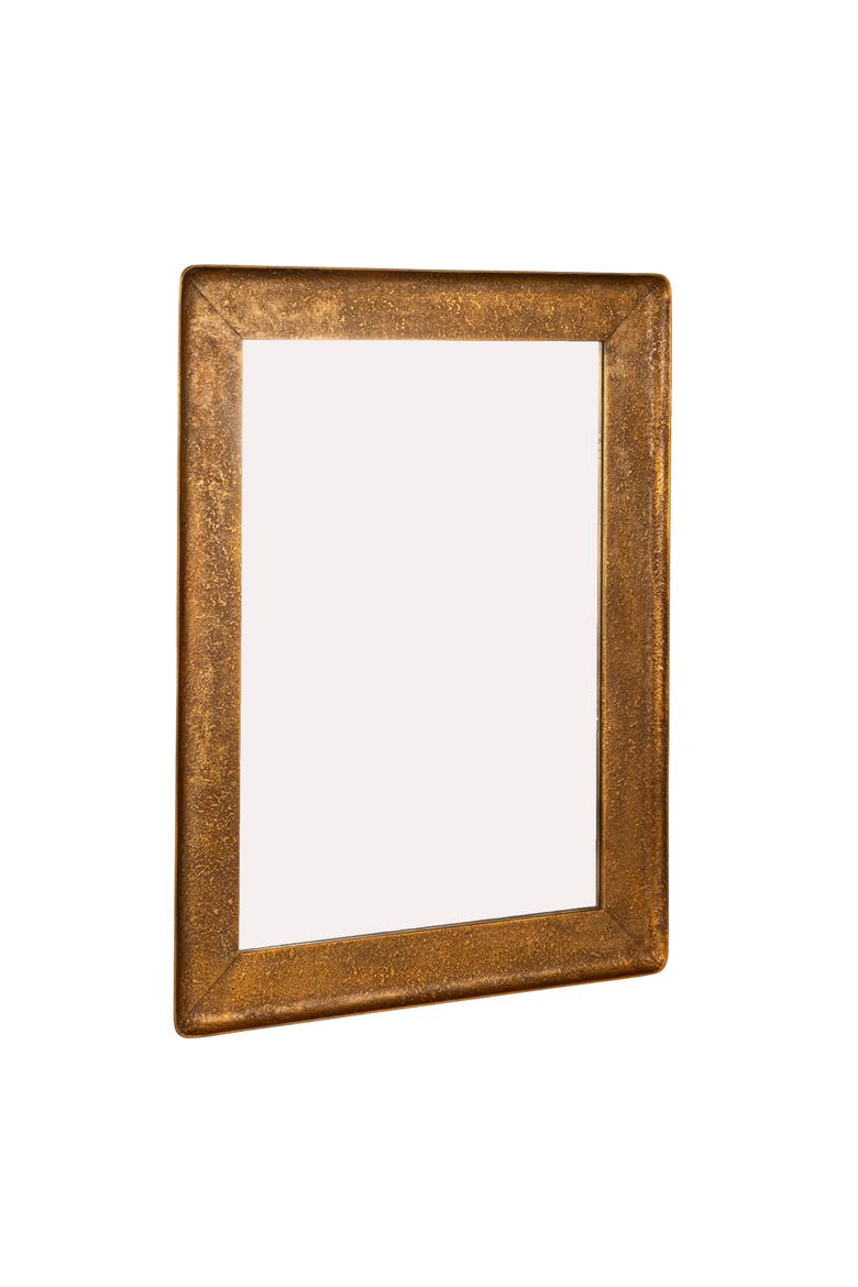 Wall Mirror with Raised Edge Frame, Main, color, Gold