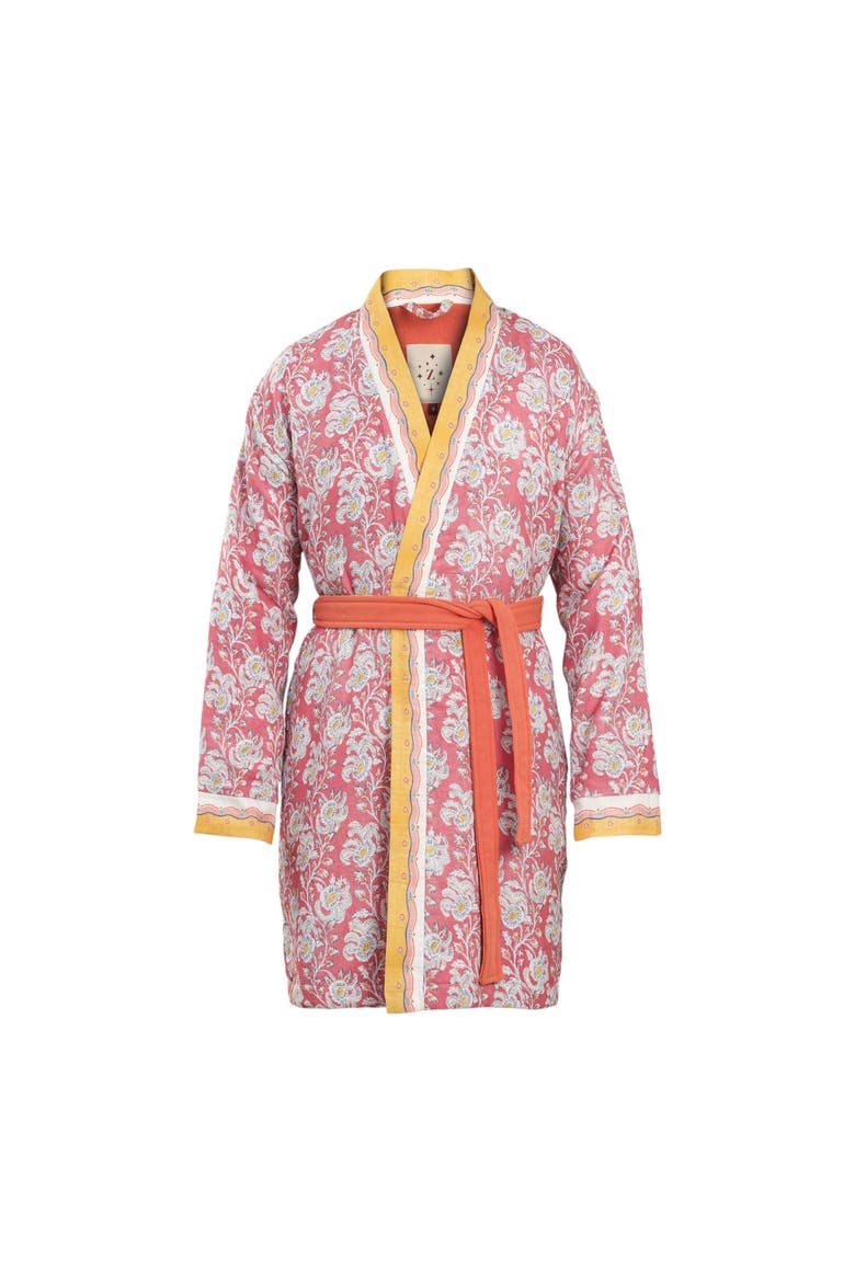 Tabea Kaftan Collar Muslin Luxe Comfort, Main, color, Multicolor