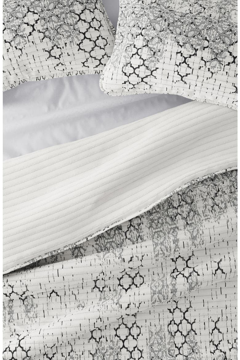 All Season Reversible Down Alternative Quilt & Sham Set, Alternate, color, LIGHT GRAY