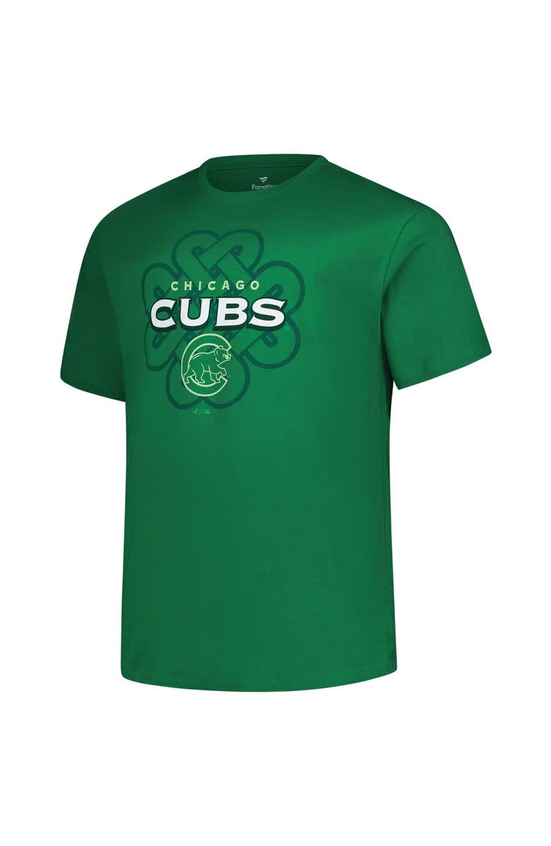 PROFILE Men's Profile  Kelly Green Chicago Cubs Big & Tall Celtic T-Shirt, Alternate, color, Kelly Green