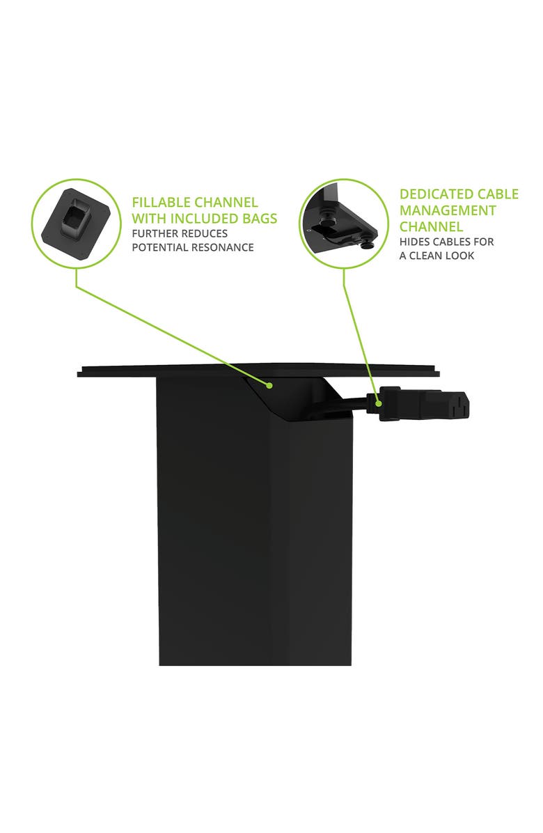 Kanto SX26 26" Tall Fillable Speaker Stands with Isolation Feet - Pair, Alternate, color, Black