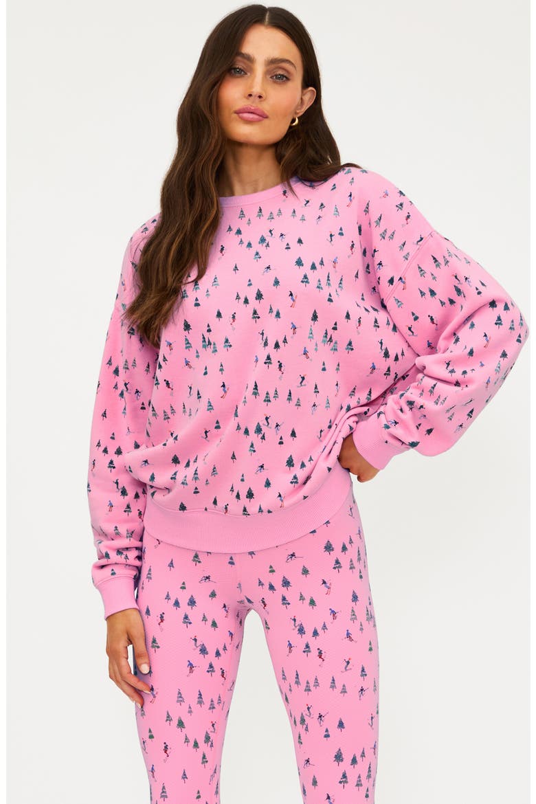 Devyn Print Oversized Sweatshirt, Alternate, color, SKI PATROL