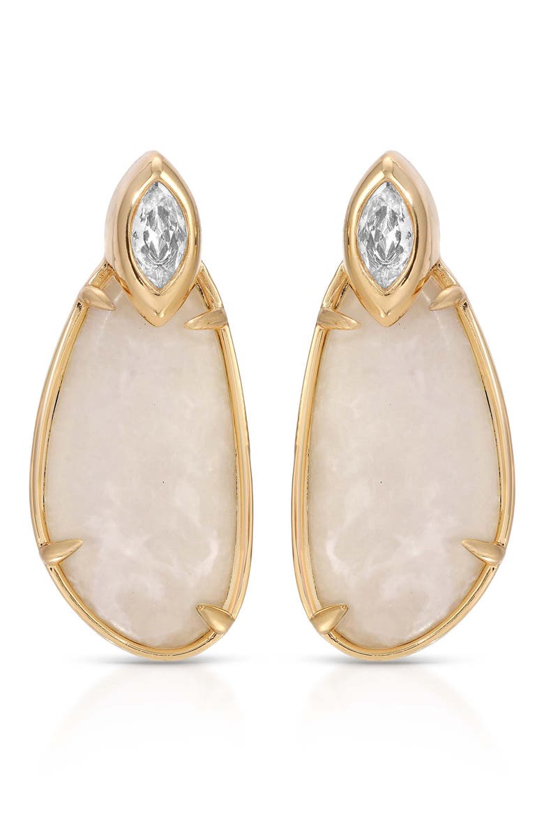 Majestic Stone Drop Earrings, Alternate, color, BONE