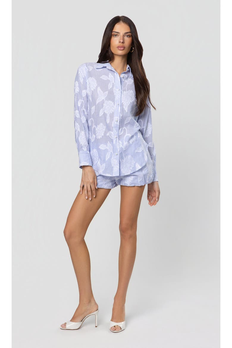Malinda Floral Stripe Shirt, Alternate, color, Light Blue/White