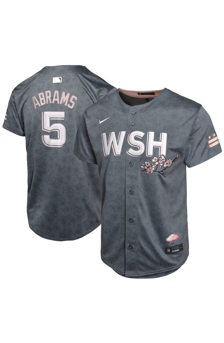 Nike Youth Nike C.J. Abrams Charcoal Washington Nationals City Connect Limited Player Jersey, Alternate, color, Charcoal