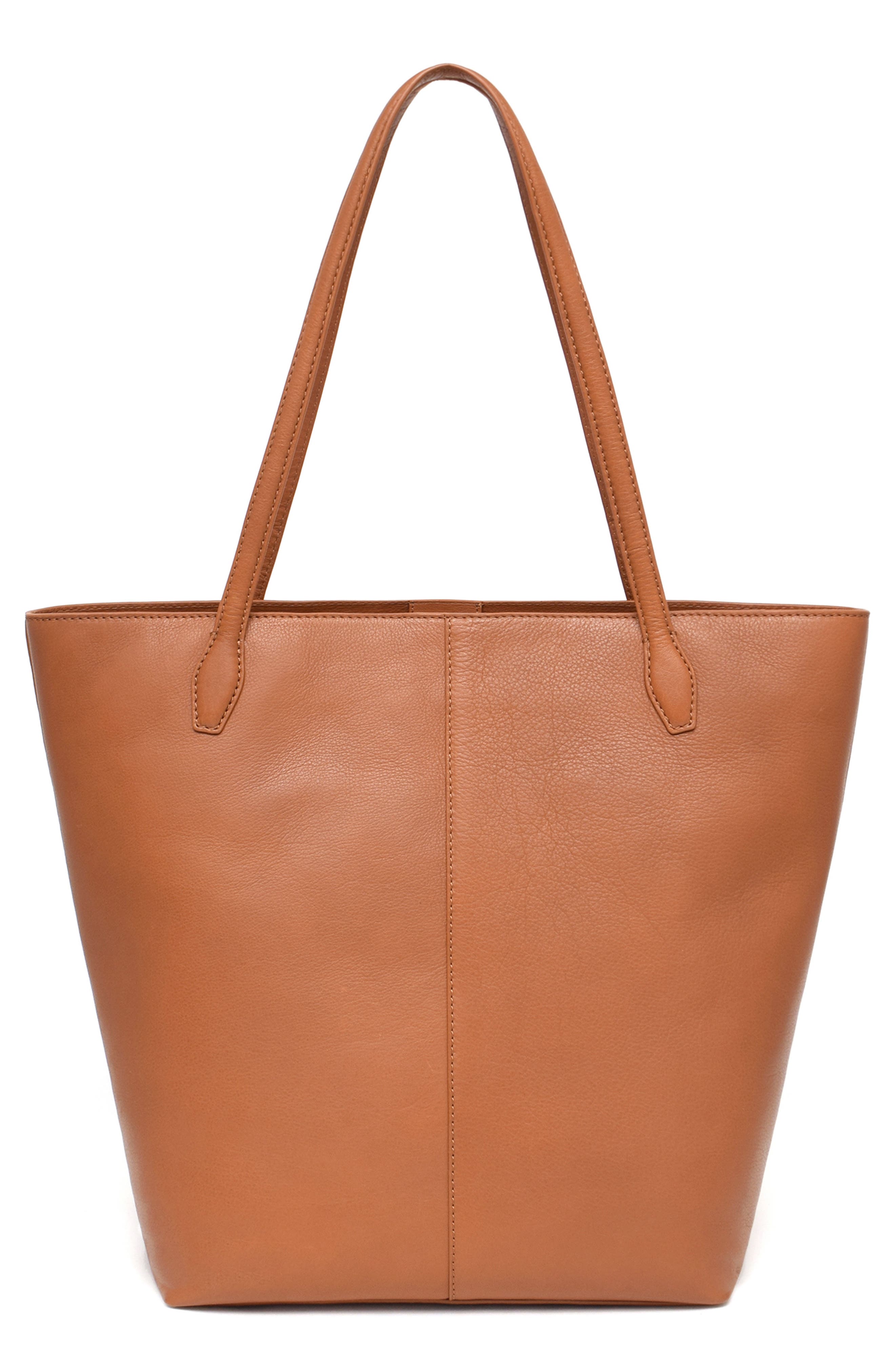 Thacker Large Asher Leather Tote, Alternate, color, Cognac
