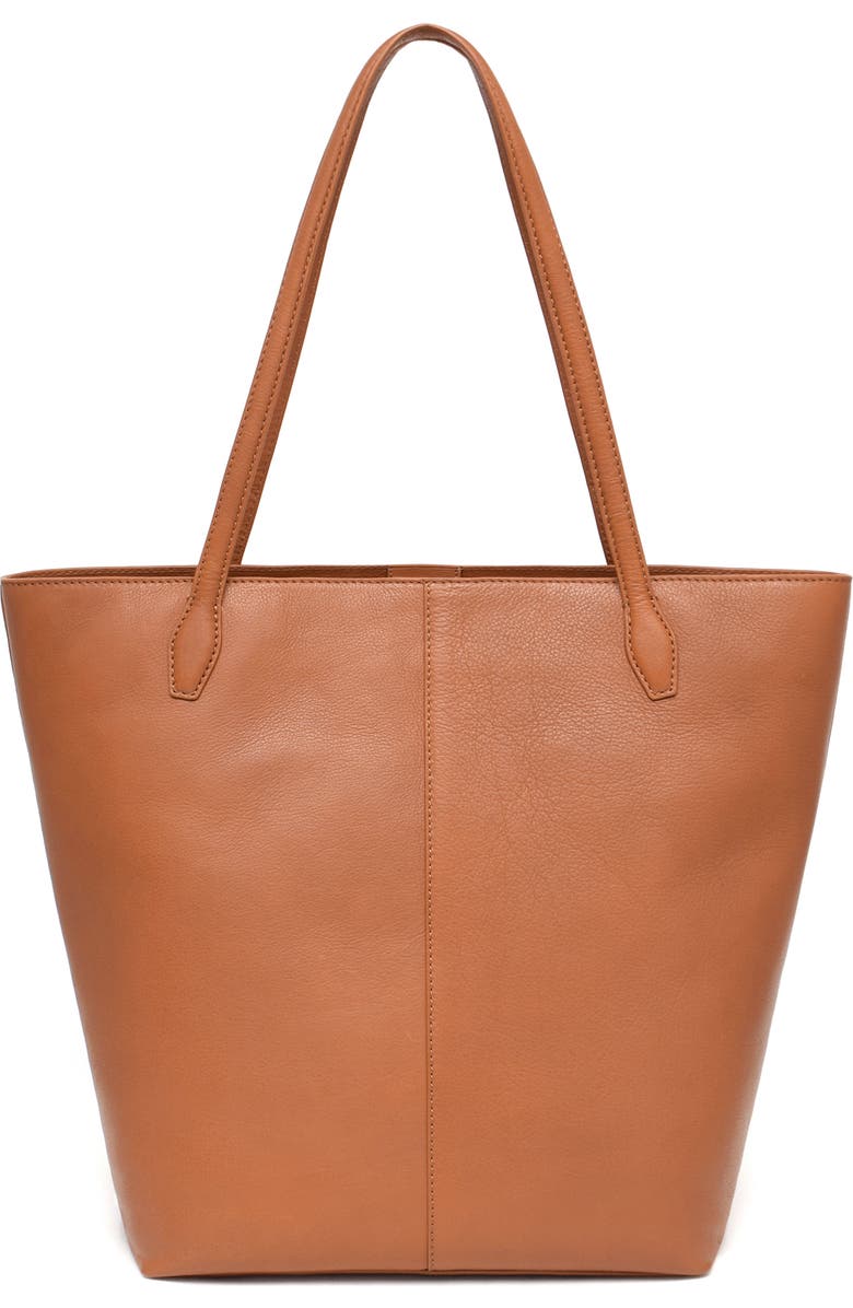Thacker Large Asher Leather Tote, Alternate, color, Cognac