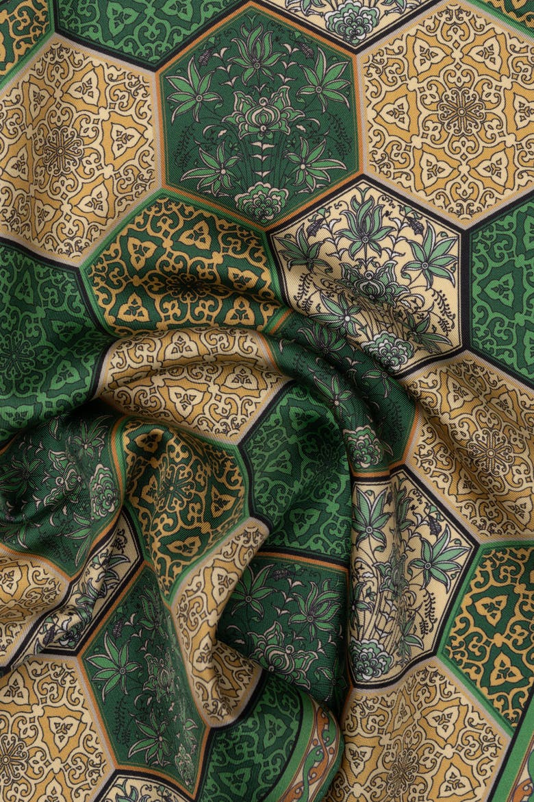 Dante - Silk Pocket Square for Men, Alternate, color, Emerald Green