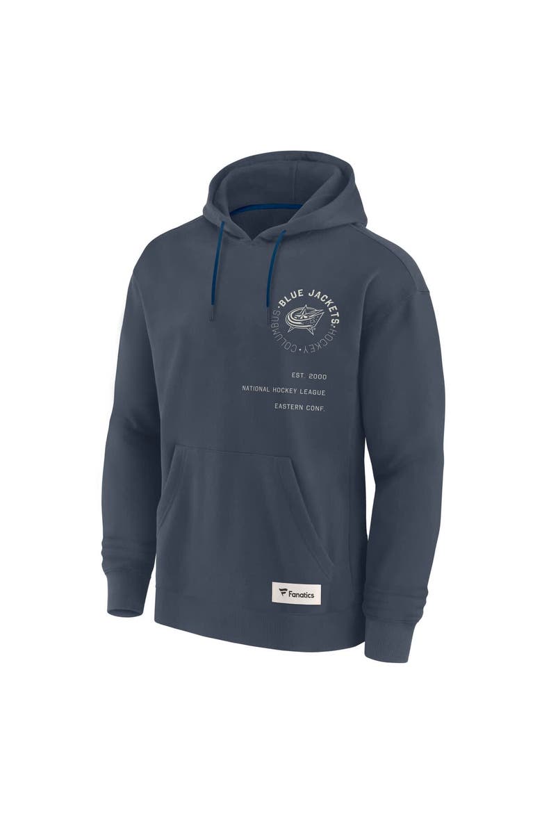 Men's Fanatics Navy Columbus Blue Jackets Future Ground Info Pullover Hoodie, Alternate, color, Navy