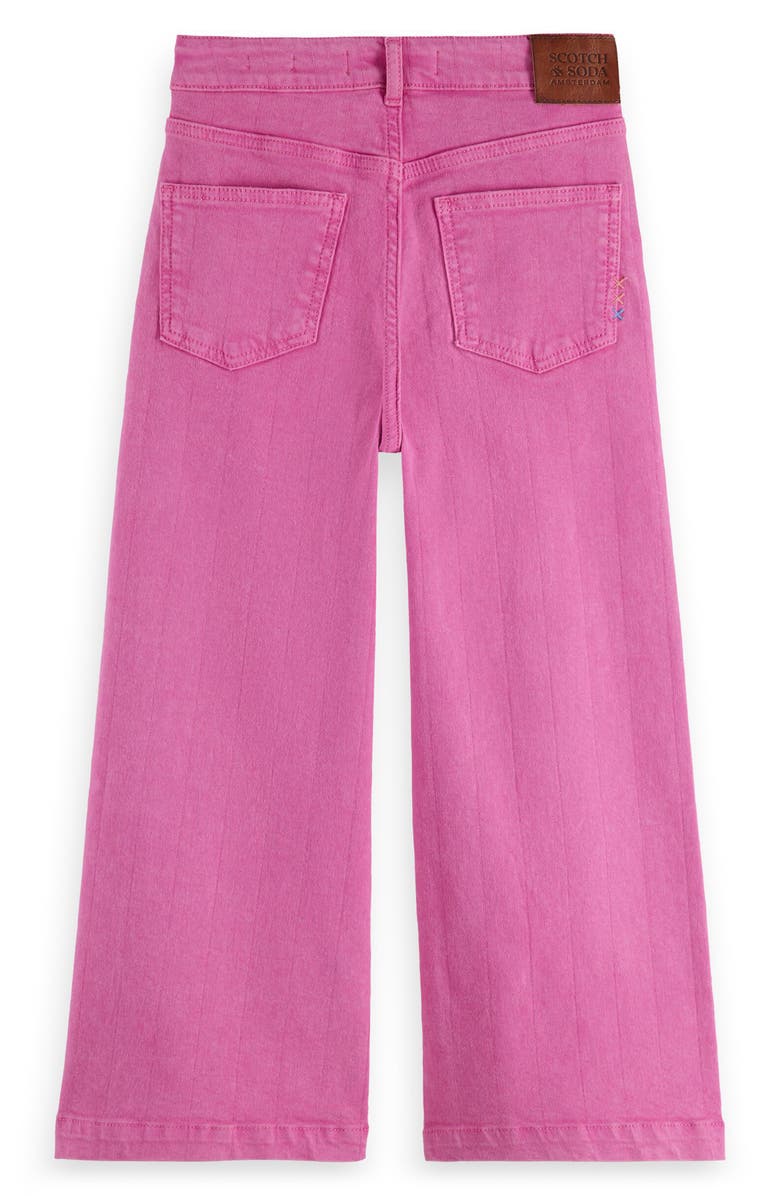 Scotch & Soda Kids' The Wave Wide Leg Jeans, Alternate, color, Fuchsia Red