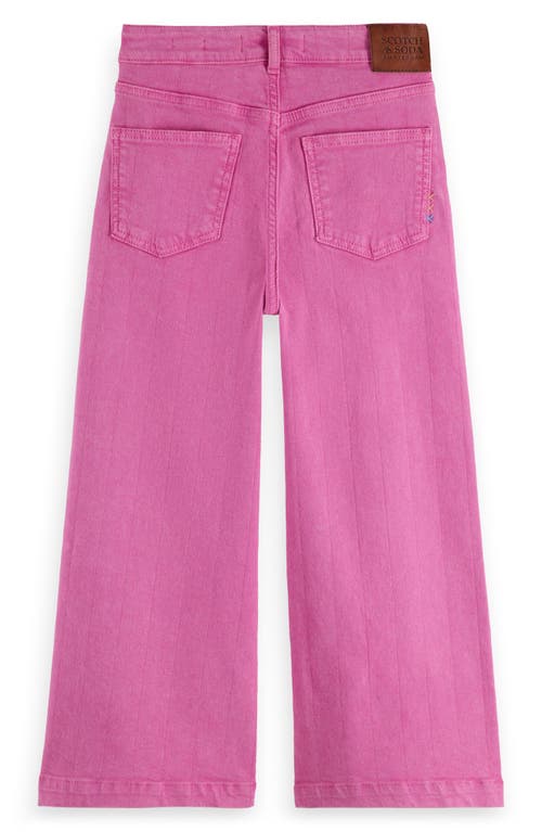 Scotch & Soda Kids' The Wave Wide Leg Jeans In Pink