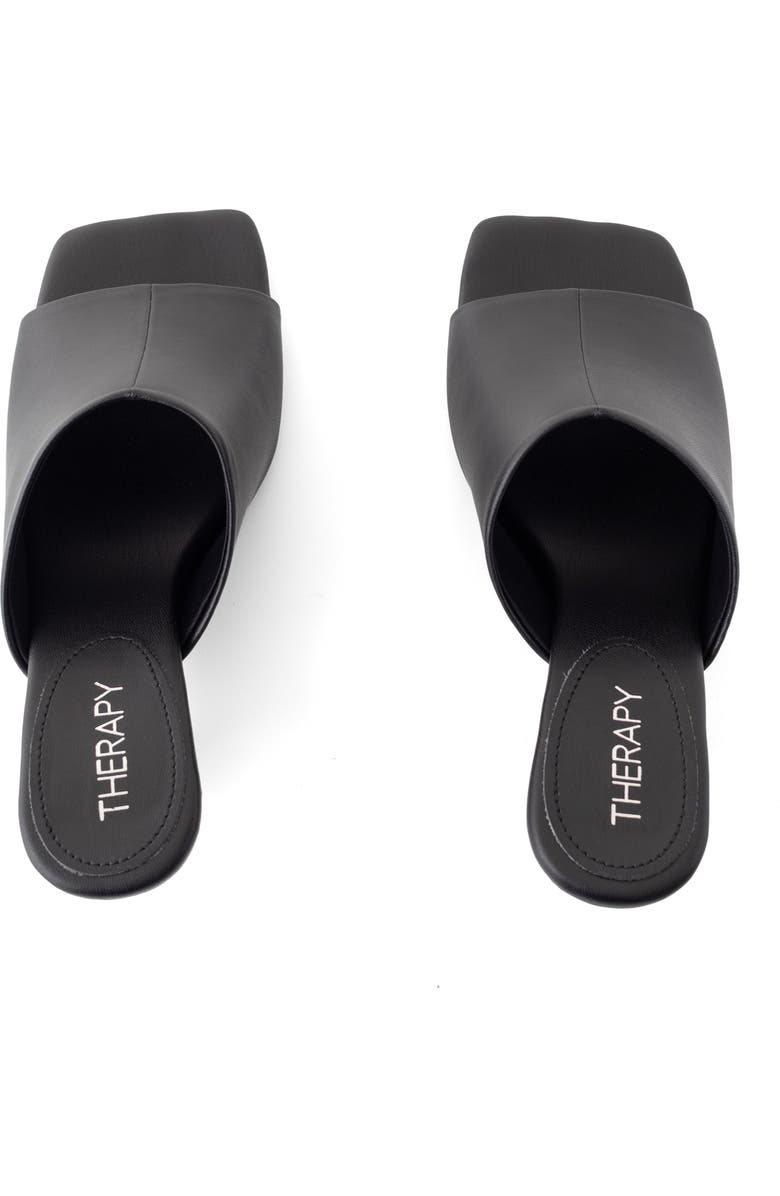 Therapy Australia Nassau Square Toe Low Kitten Heel, Alternate, color, Black Pu