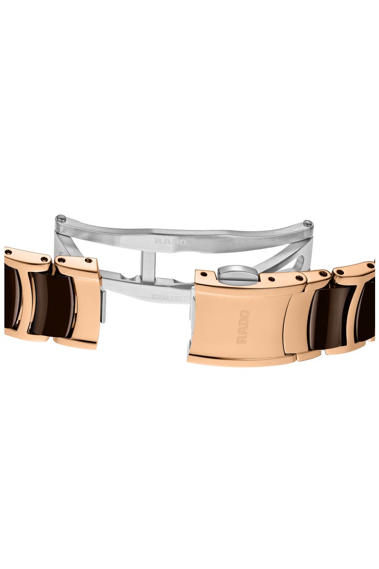 Centrix Automatic Diamond Bracelet Watch, 30.5mm, Alternate, color, BROWN