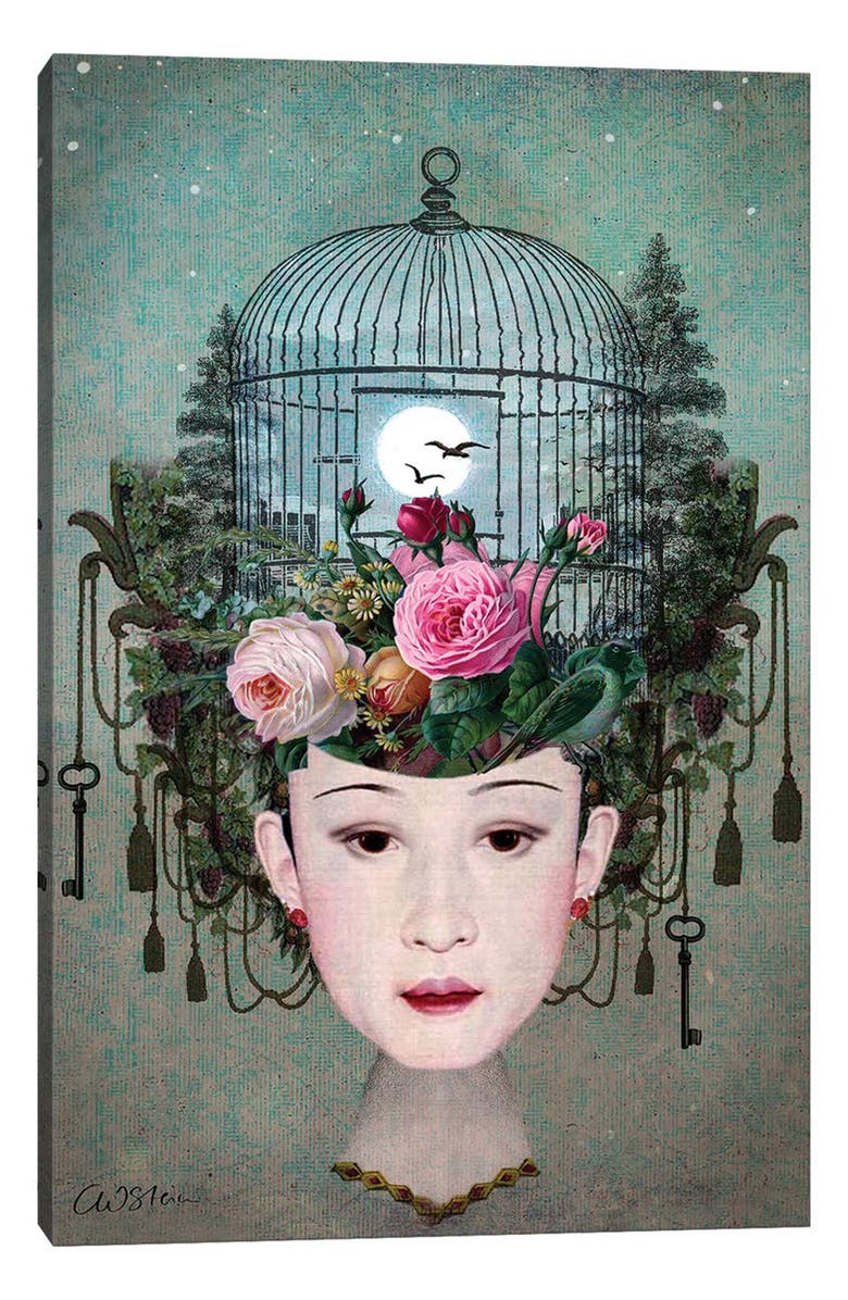 iCanvas Moonlight Garden Art Print by Catrin Welz-Stein, 26"x18", Main, color,