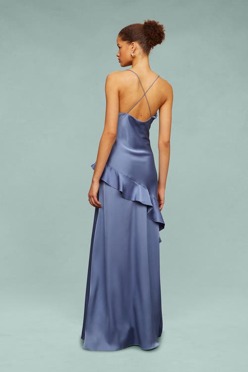 Amur Sara Heavy Charm Gown In Blue